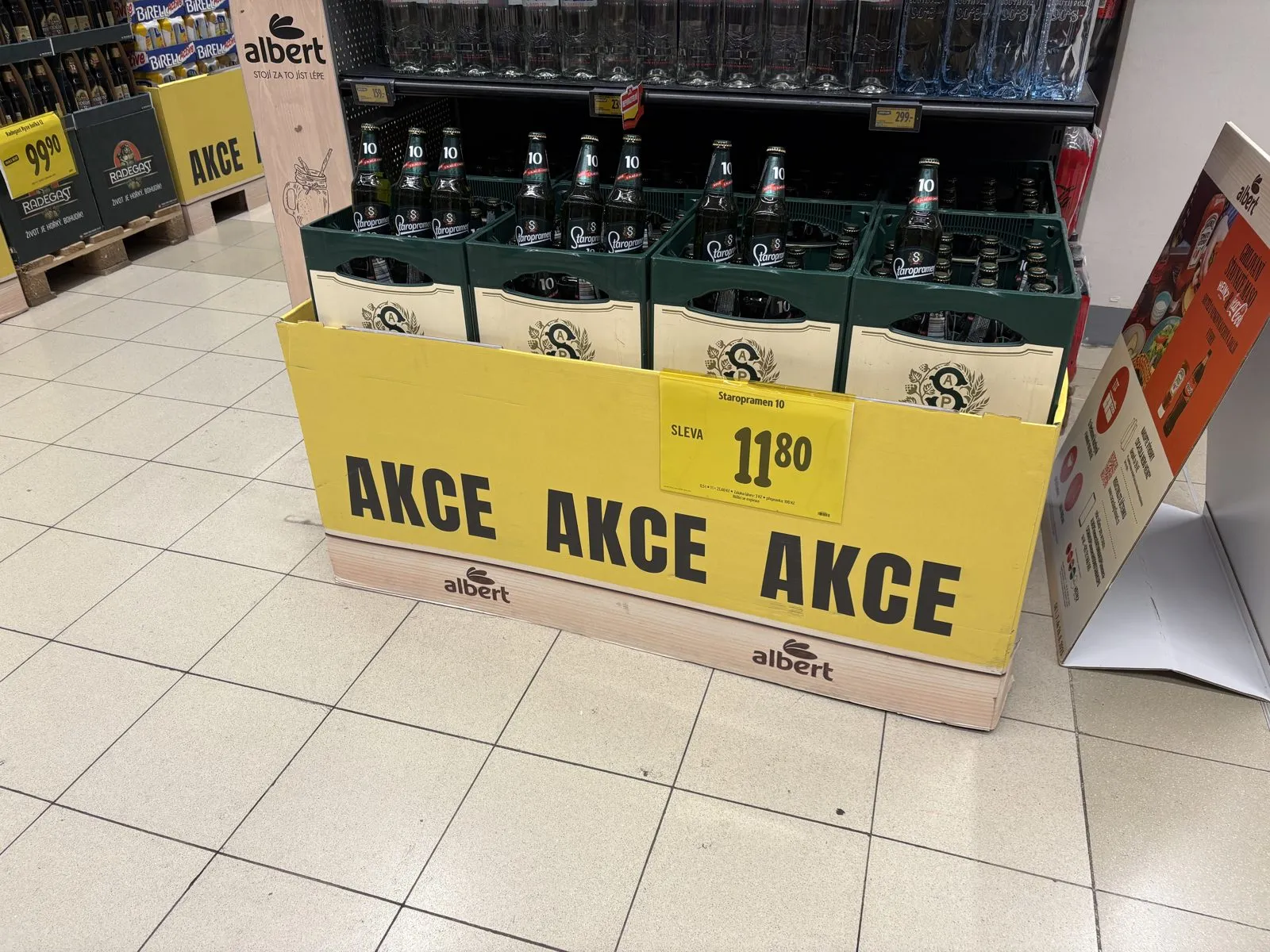 オストラバのスーパーで特売になっていたビール